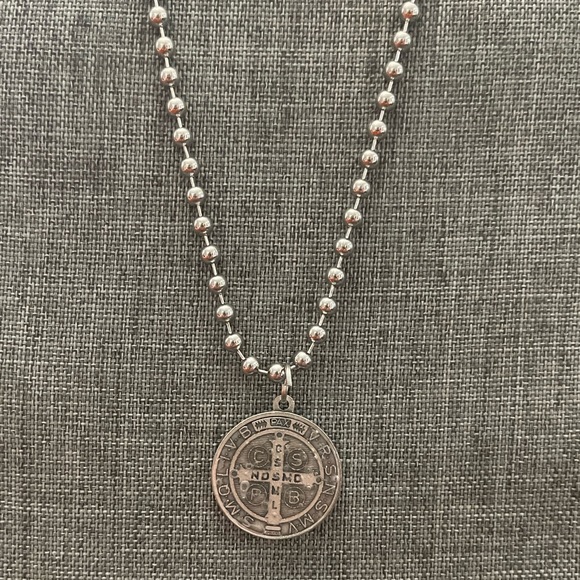 St Benedict Pax Cross Necklace Resin - Picture 4 of 5